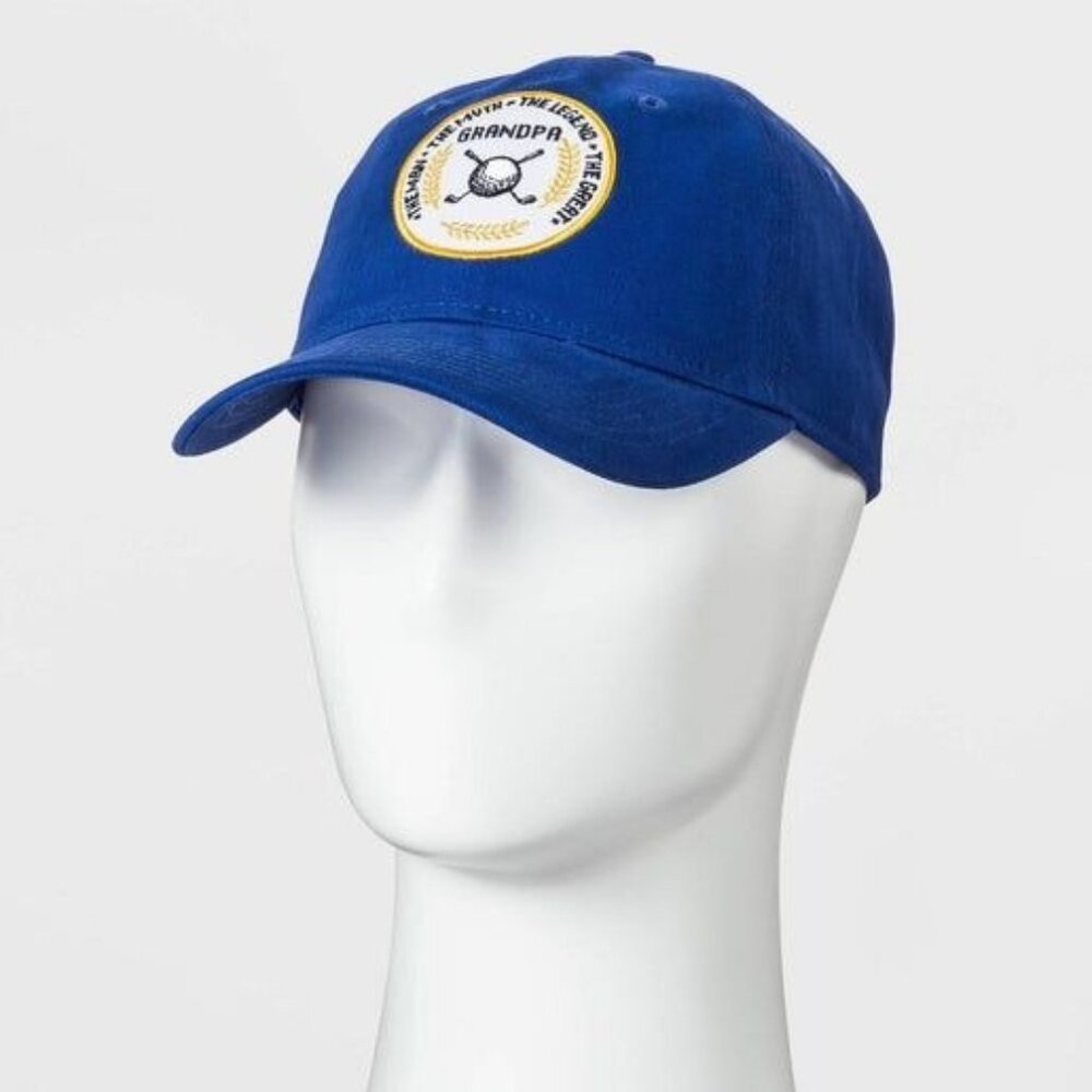 Grandpa Embroidered Patch Blue Baseball Cap